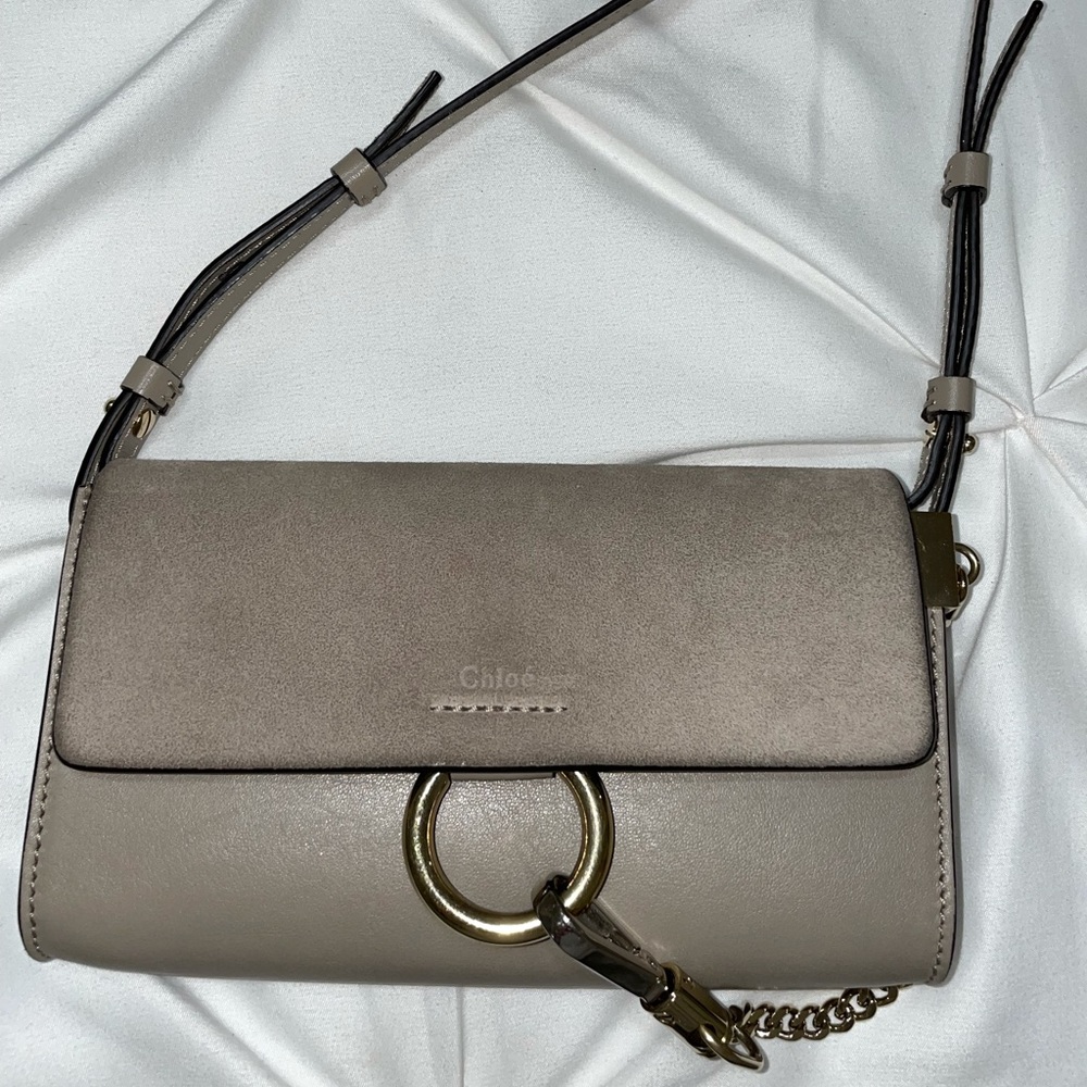 Chloe suede calfskin Mini Faye shoulder bag